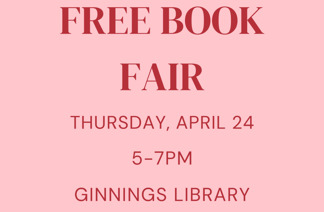  Free Book Fair Thursday April 24th 5-7pm