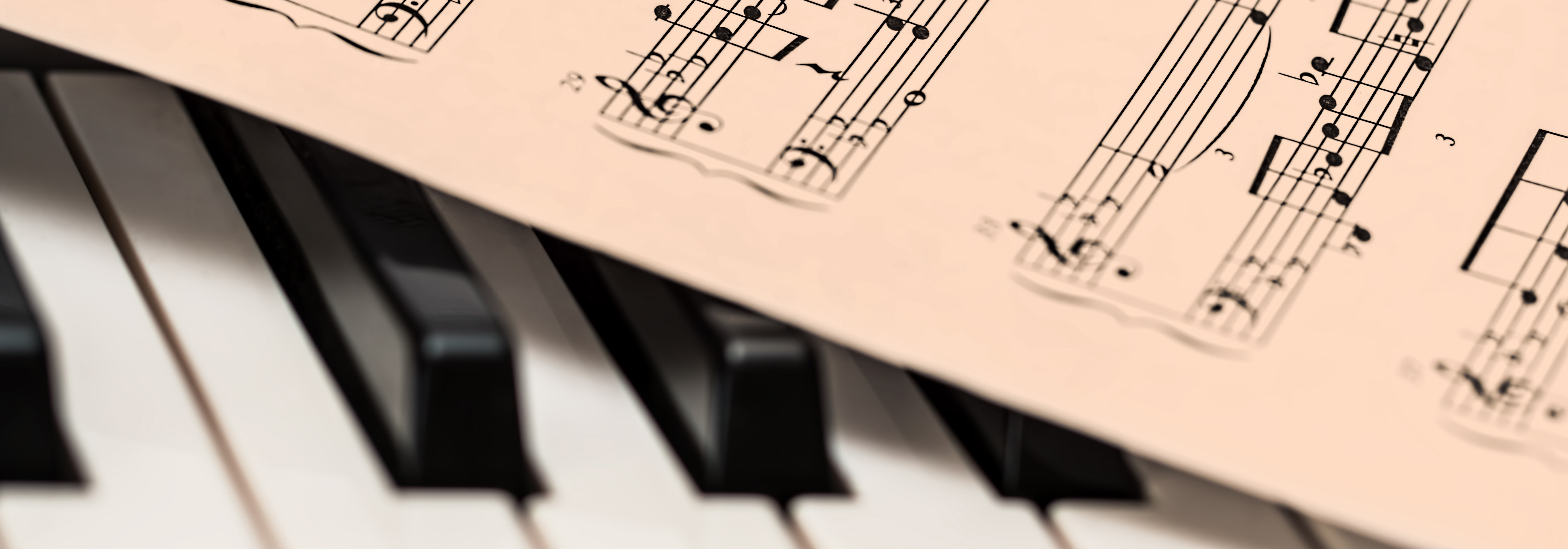 Piano with sheet music