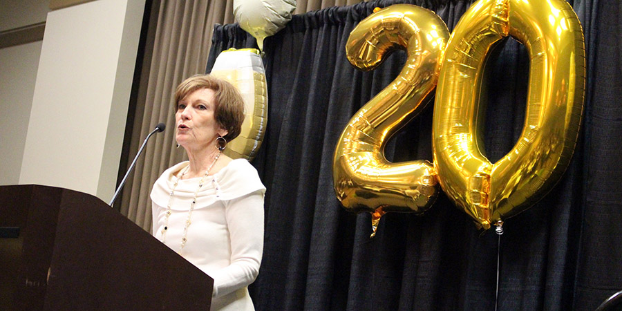 Executive Director Jackie Jackson at the annual Groundhog Day Gala 