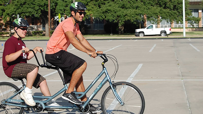 Tandem biking 
