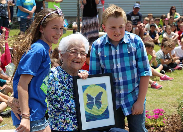 Students Posing With Adkins