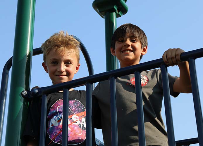 Students on the playground
