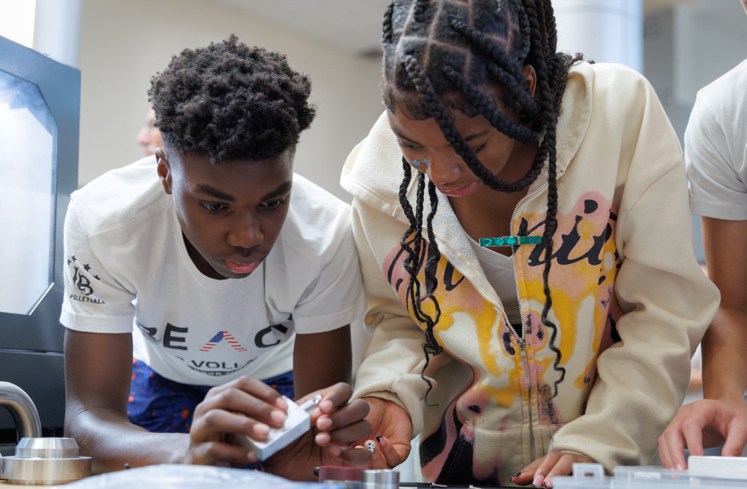 Students engaging in technology