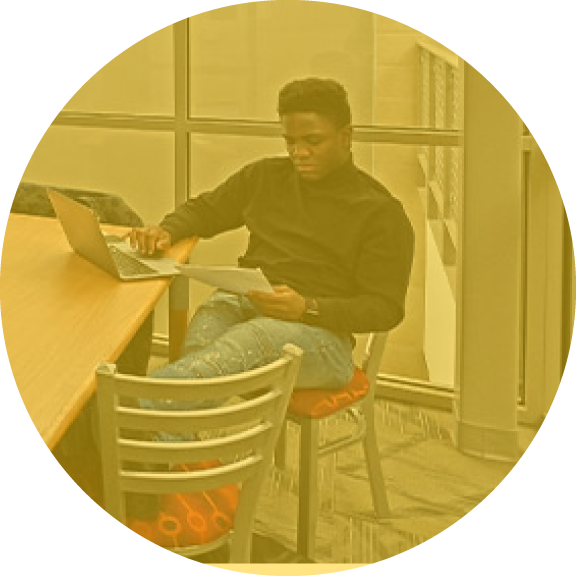 Student on laptop
